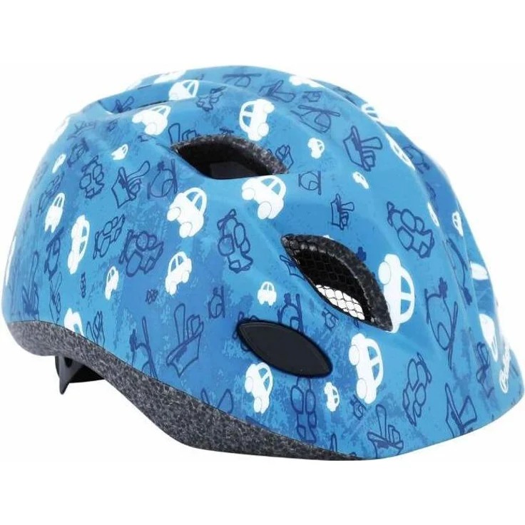 Polisport Velohelm Spassreise, Kindermodelle 48-52 cm, blau mit Einstellrad und LED-Licht