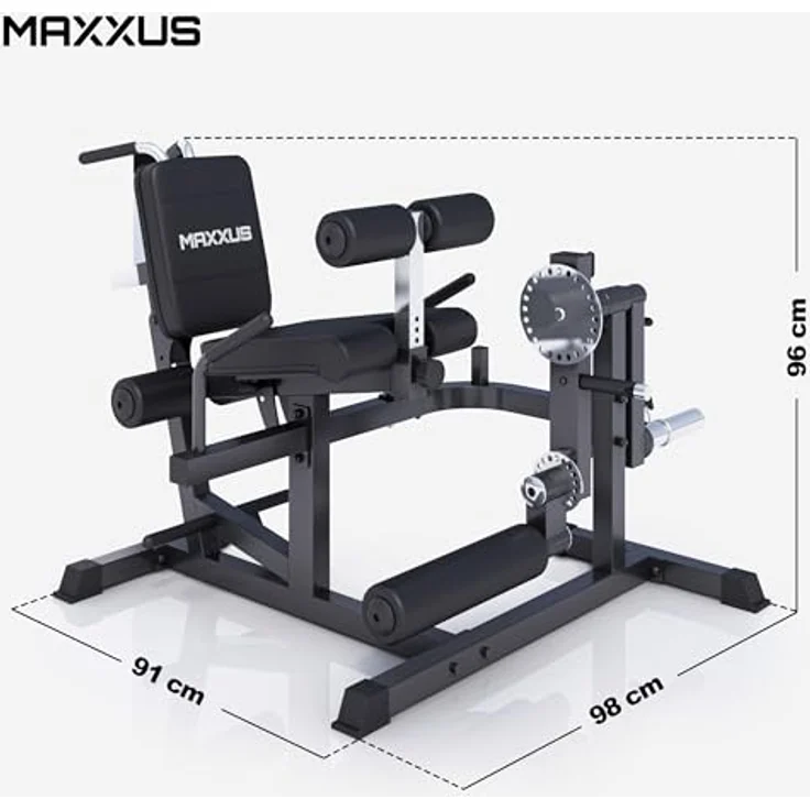 MAXXUS MultiTrainer Pro - für 30/50 mm Hantelscheiben, Dicke Polsterung - Kraftstation, Multigym, Beintrainer, Rückentrainer, Bauchtrainer, Beinstrecker, Beinbeuger, Zuhause, Ganzkörpertraining – Bild 2