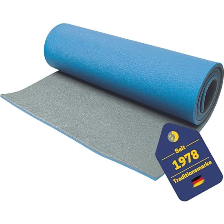 Best Sporting Yoga Matte 200 x 60 x 1,3 cm in Blau I Gymnastikmatte, rutschfest und gelenkschonend – Bild 1