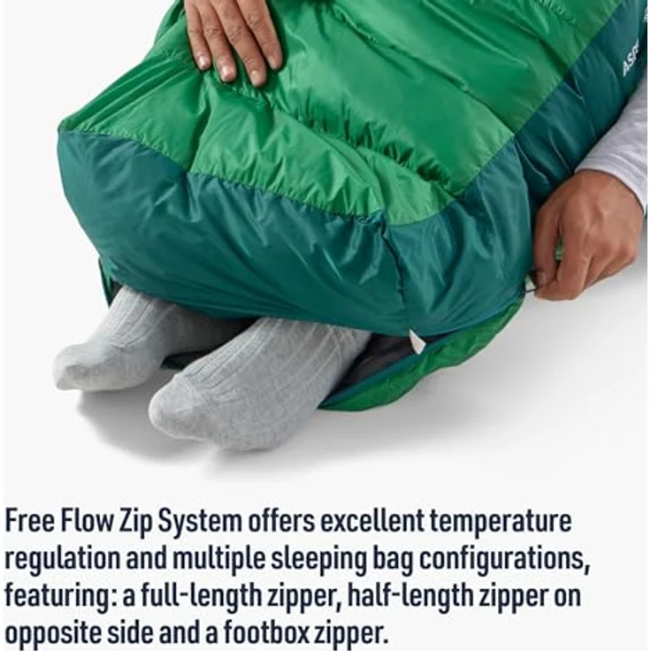 Sea To Summit Ascent Schlafsack, 200 cm, 750+ Ultra-Dry Gänsedaune, Free-Flow Zip-System, vielseitig für 3 Jahreszeiten – Bild 4