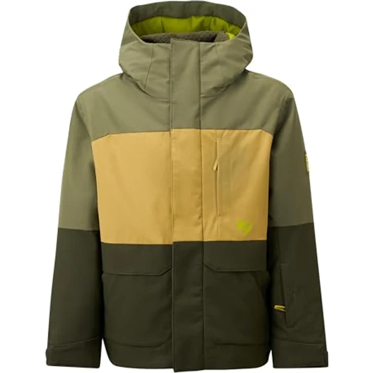 Ziener Kinder ALIM-Z Ski-Jacke, wasserdicht und atmungsaktiv, farblich in moss green, Größe 164 – Bild 1