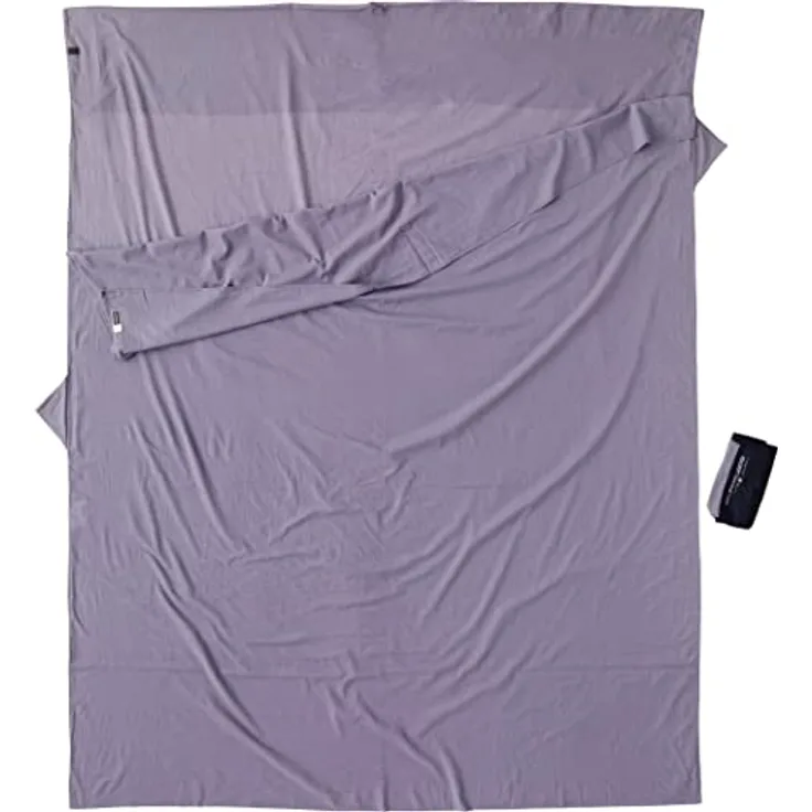 Cocoon TravelSheet, Deckenschlafsack für zwei Personen, mit Insect Shield Imprägnierung, 210 cm, integrierte Kissen-Einschubtasche, leicht 560 g, hochwertige Baumwolle und Wolle