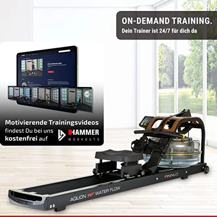 HAMMER Finnlo Rudergerät Aquon Waterflow – Bild 3