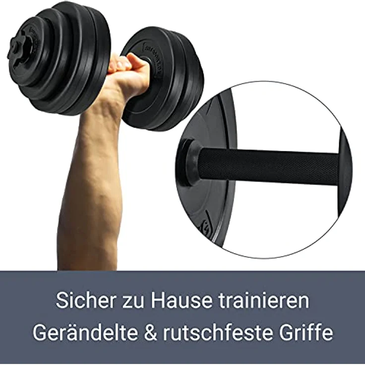 ArtSport 2er Hantelset 30kg - Kurzhantel Set mit 2 Kurzhanteln, 16 Gewichte Hantelscheiben und Sternverschlüsse - Krafttraining Kurzhantelset Hantel – Bild 5