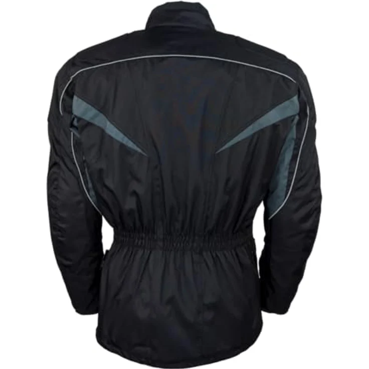 Roleff RO10003 Motorradjacke, Schwarz/Grau, wasserdicht, atmungsaktiv, mit Protektoren, Größe L – Bild 5