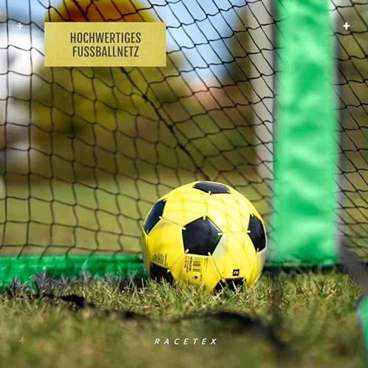 Racetex 2er Fußballtor Kinder Set, verstärkte Glasfaserstangen, transportable Tragetasche, inklusive Erdanker – Bild 5