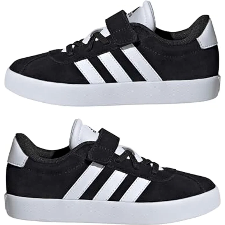 adidas ID9148_420, Laufschuhe für Kinder mit Klettverschluss, Wildleder-Obermaterial, Weiß/Core Black/Cloud White – Bild 6