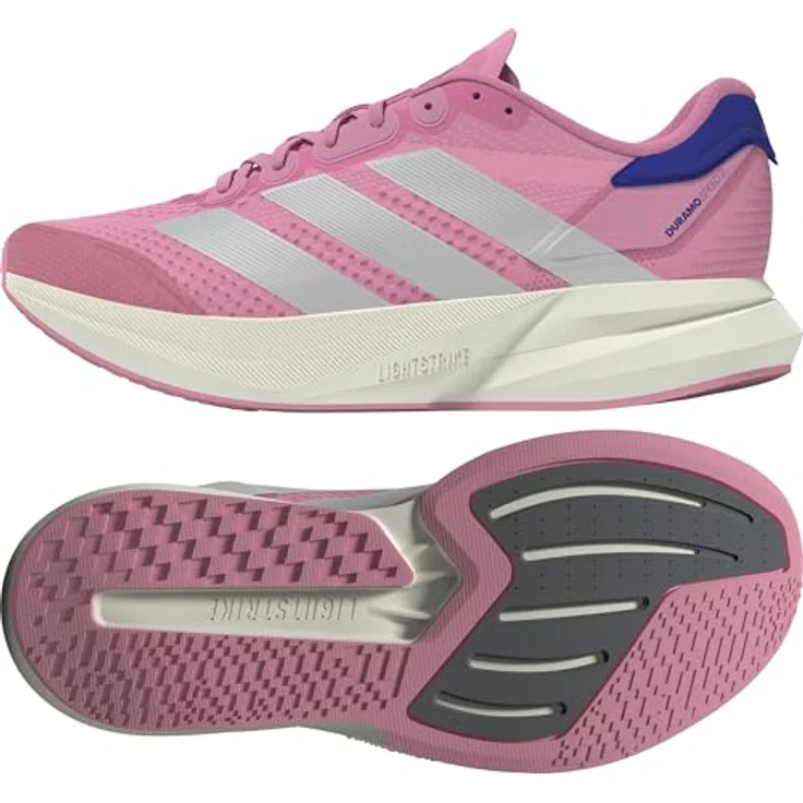 adidas Duramo Speed 2, Laufschuhe für Damen mit Lightstrike Dämpfung, rosa/gray – Bild 9