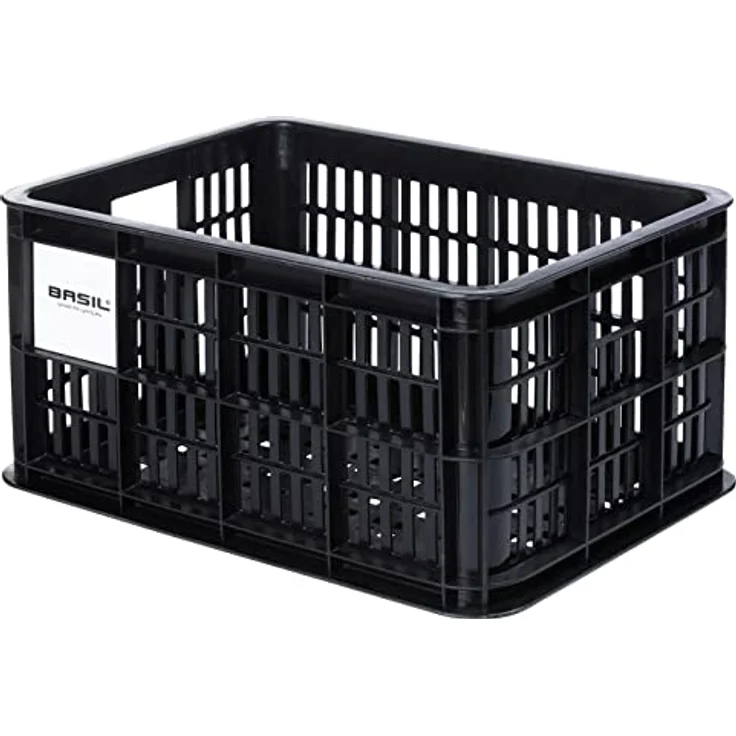 Basil B.V. Unisex Erwachsene Crate Fahrradkaste, Schwarz, 40.4x29.8x20.2cm, hochwertiges Befestigungssystem für sicheren Transport – Bild 1