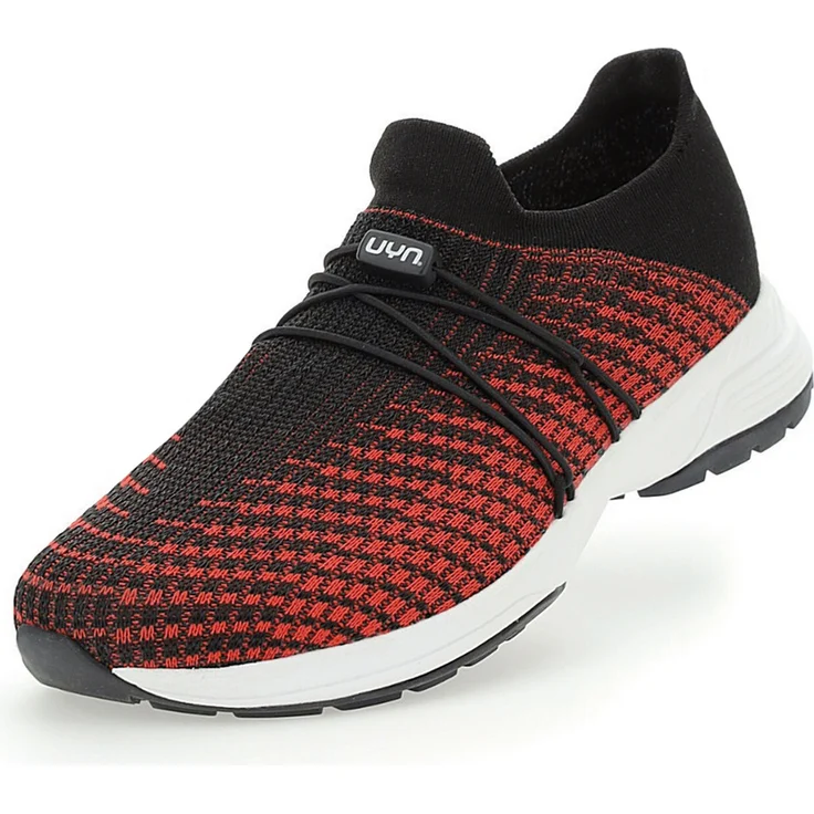 UYN Zephyr Slip-on Sneaker, atmungsaktiv und leicht, red/black, Damen 38