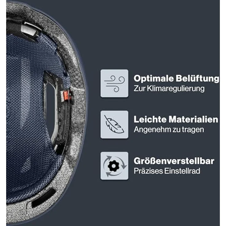 Uvex urban Planet, robuster City-Helm aus Recyclingmaterial mit optimierter Belüftung, deep Space matt, 58-61 cm – Bild 3