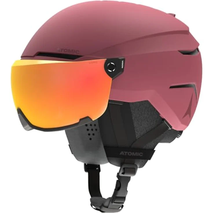 ATOMIC Savor Visor Stereo Helm, Unisex für Erwachsene, Maroon, 51-55, Anti-Fog Technologie, Holo Core-Konstruktion, aktive Belüftung – Bild 1