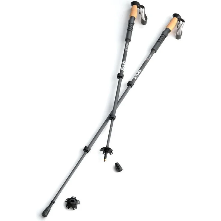 Silva Trekkingstöcke Aluminium Cork, 140 cm, leicht verstellbar mit Korkgriffen und austauschbaren Spitzen
