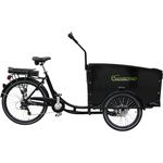 SachsenRAD E-Lastenrad T1 Grand Trunk, Flexible Transportbox mit versteckter abschließbarer Box, LCD Display und StVZO-Zulassung, schwarz/blau