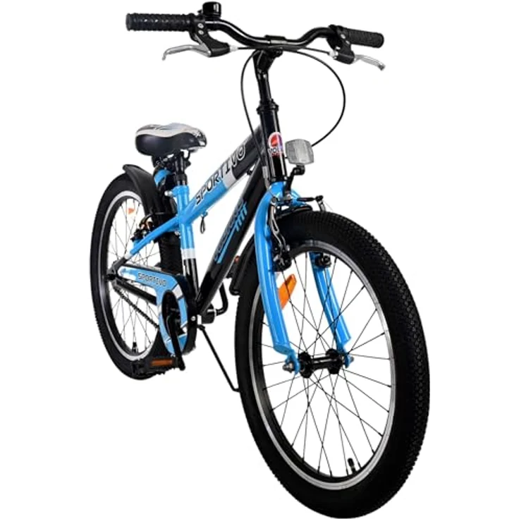 Volare Kinderfahrrad 20 Zoll Sportivo Blau 22111, 1 Gang, Seitenständer, Schutzbleche, Trinkflasche, Klingel – Bild 5