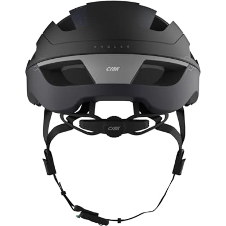 CRNK Angler Fahrradhelm, ultraleichter Rennrad & E-Bike Helm, aerodynamisch, stoßabsorbierend, belüftet, mit Magnetverschluss & Memory-Foam-Polster, schwarz, Größe L – Bild 4