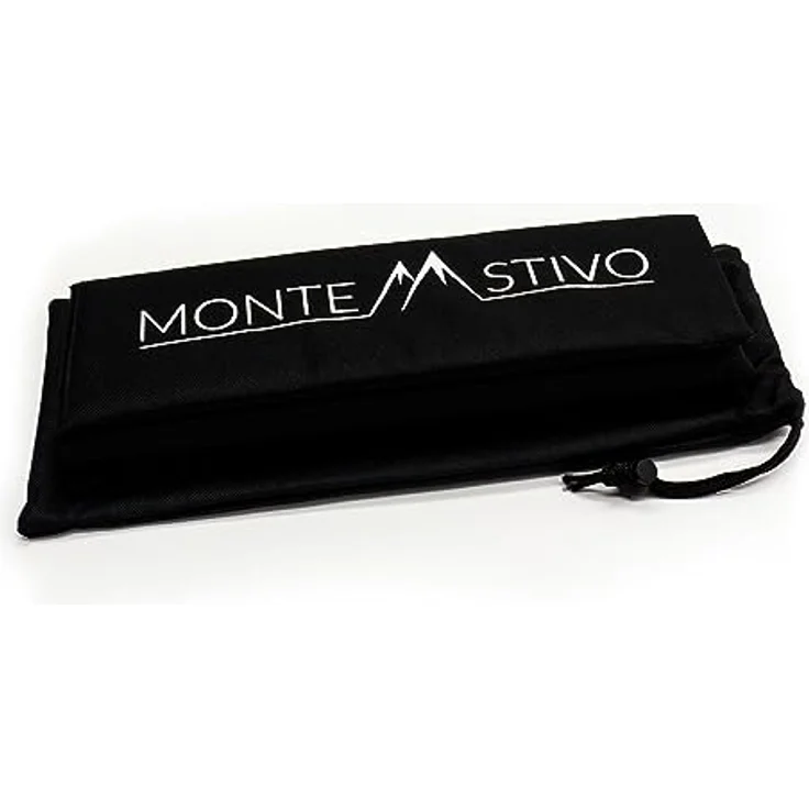 Monte Stivo Expedition, Isoliertes Sitzkissen 30 x 40 cm, 4-Fach faltbar für Kinder und Erwachsene, ideal zum Wandern, Schwarz – Bild 1