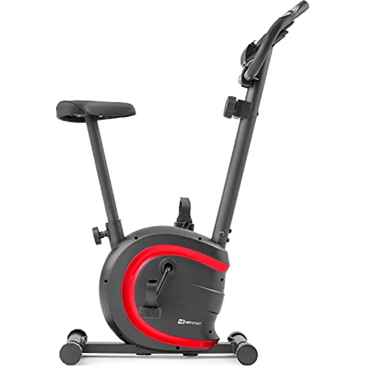 Hop-Sport HS-015H Heimtrainer Fahrrad für Zuhause - kompaktes Fitnessbike ideal für Senioren - Fitnessfahhrad mit Trainingscomputer für EIN max. Nutzergewicht von 120kg Rot - Preisvergleich – Bild 4