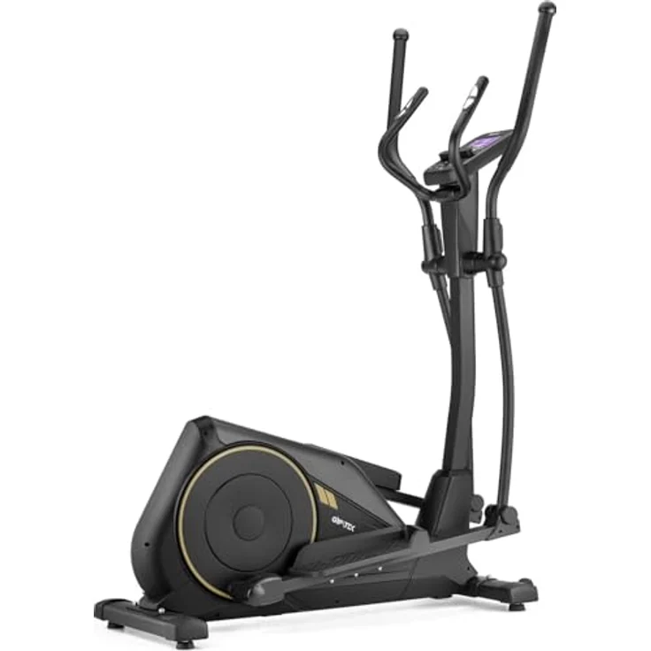 Gymtek XC4500 Magnetischer Crosstrainer für Zuhause, Elliptical Trainer mit 16-stufig Einstellbarem Widerstand, Klappbar, Rot – Bild 3