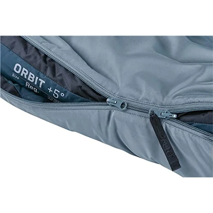 deuter Orbit +5° Kunstfaserschlafsack, für Körpergrößen bis 185 cm, mit 2-Wege-Reißverschluss und erhöhtem Fußraum – Bild 5