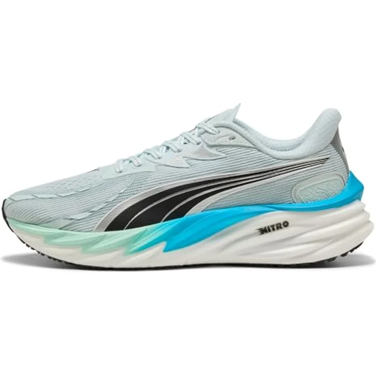 Puma Velocity NITRO 4, Herren Laufschuhe mit NITROFOAM™ Zwischensohle, atmungsaktivem Mesh-Obermaterial, PUMAGRIP Laufsohle, Blau, Größe 42 – Bild 1
