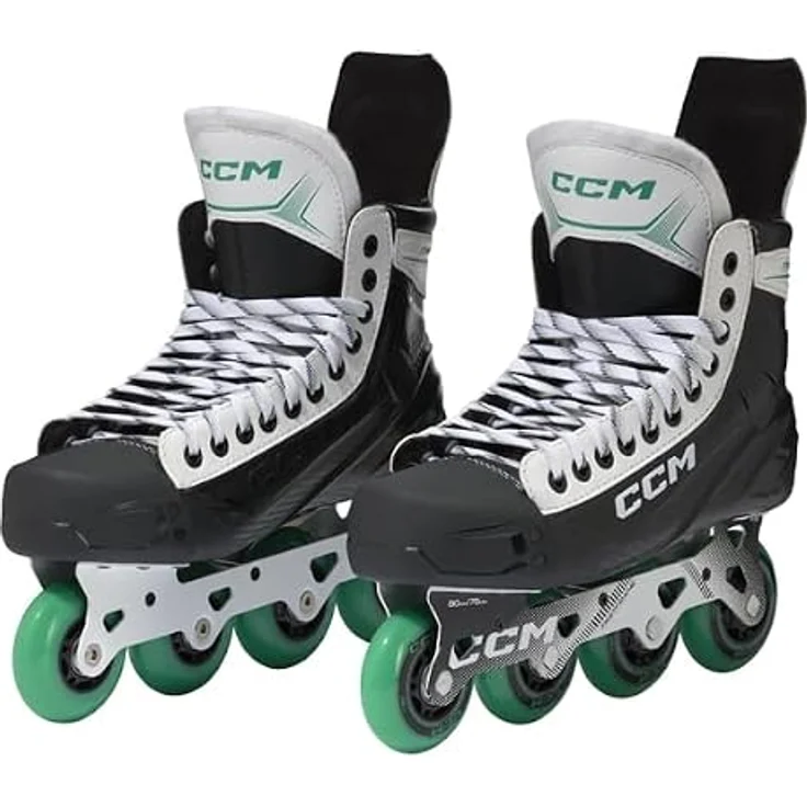 CCM Rhft850 Hockey Inline-Skates, leichte einteilige Stiefelkonstruktion, 80 mm Räder, ABEC 9 Lager, Größe EU 40 1/2 für Kinder – Bild 3