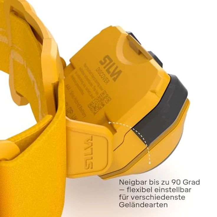 Silva Discover Stirnlampe, batteriebetrieben, 500 Lumen, 3 Helligkeitsstufen, Wasser- und staubdicht, Weiß, Orange & Rot LED, ideal zum Joggen – Bild 5