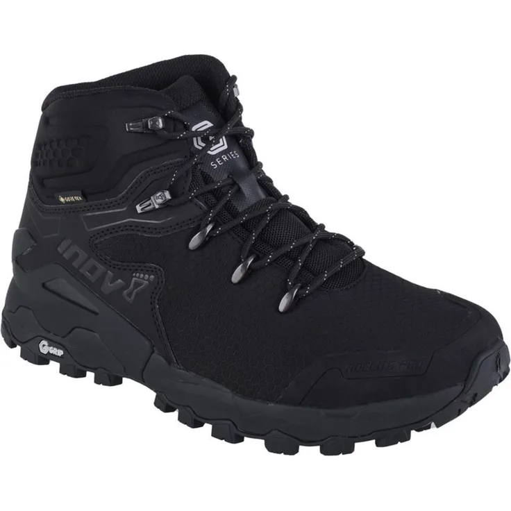 Inov-8 Roclite Pro G 400 GTX V2, Herren Trekkingschuhe mit wasserdichter Gore-Tex-Membran, Schwarz, Größe 41,5