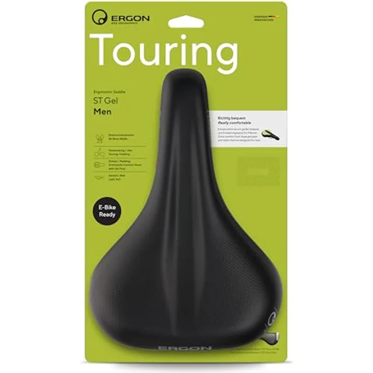 Ergon ST Gel, Velosattel mit orthopädischem Komfortschaum und Entlastungskanal für Herren
