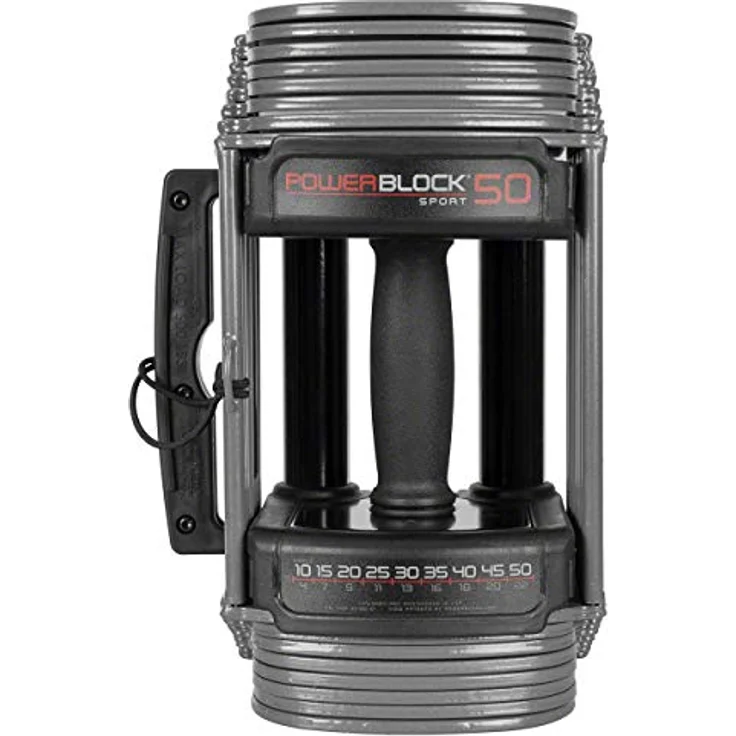 Sport-Tec Power Block Hantel 50, 4,5-23 kg, Paar - Platzsparendes Hantelset für das Homegym, schwarz - Preisvergleich – Bild 3