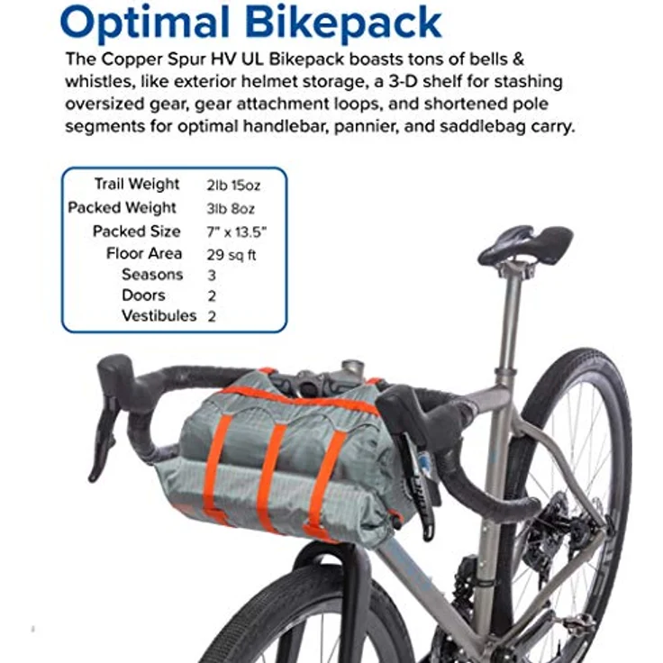 BIG AGNES Big Agnes Copper Spur HV UL2 Bikepack Zelt grau, Doppeltes Rip-Stop Material, Aluminiumgestänge, 1200 mm Wassersäule – Bild 4