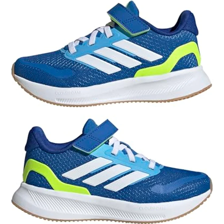 adidas Runfalcon 5 EL C, Kinder Laufschuhe mit Cloudfoam-Dämpfung und elastischen Schnürsenkeln, navy/navy – Bild 9