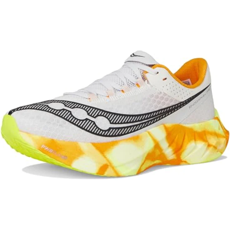 Saucony Endorphin Pro 4, Laufschuhe in FOG/PEEL, sportlicher Stil, Schnürung – Bild 7