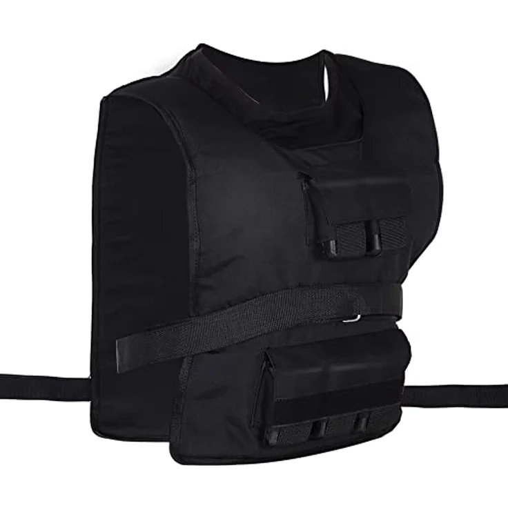 HOMCOM 30 kg Trainingsweste, Gewichtsweste, Verstellbar, Krafttraining, Fitness, Oxford, Eisen, Schwarz, 36 x 52 cm - Preisvergleich – Bild 1