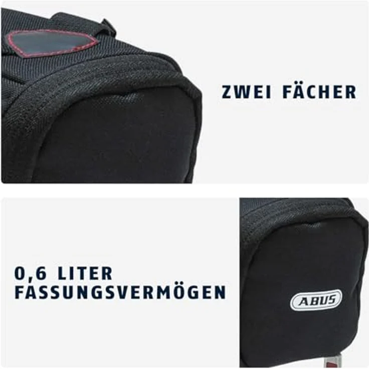 Abus Velotasche Rahmentasche, 0.60 l Volumen, praktische Fahrradtasche für sicheres Transportieren von Zubehör – Bild 4