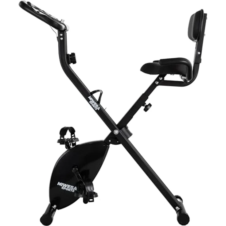 Miweba Sports Heimtrainer Fahrrad | Ergometer klappbar bis 150 kg - Beintrainer flüsterleise - Pedaltrainer - Indoor Bike, schwarz – Bild 4