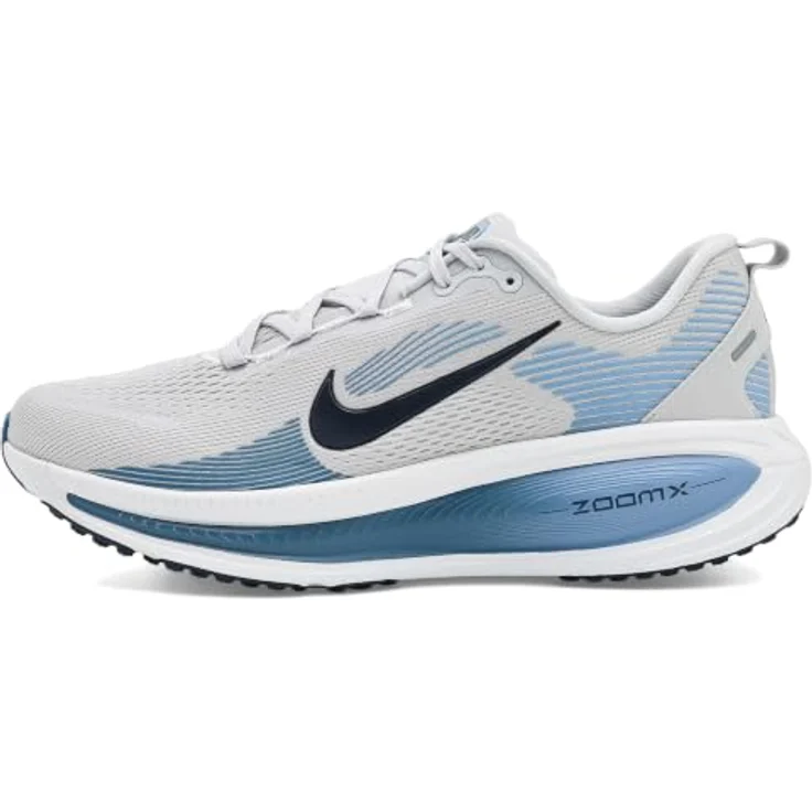 Nike Vomero 18 Laufschuhe, Grey Fog/Dark Obsidian-Off White, maximale Dämpfung, Dual-Density-Mittelsohle, 10 mm Sprengung, Gewicht ca. 325 g – Bild 4