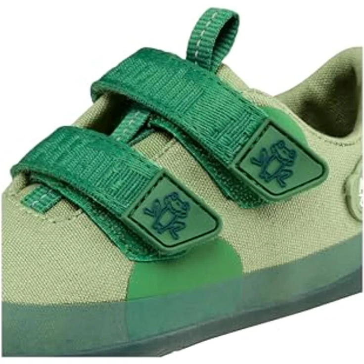 Affenzahn Kid's Barfussschuhe Lucky, Unisex Kletterschuhe aus 100% Bio-Baumwolle, Grün, Größe 26 mit Klettverschluss und rutschfester Gummisohle – Bild 8