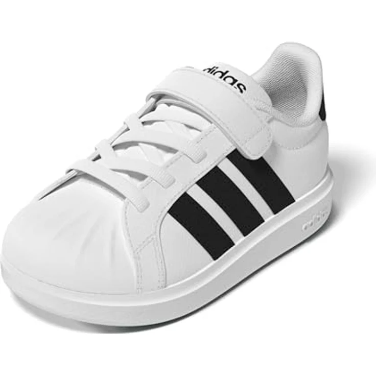 Adidas JQ6145_240, Babyschuhe mit Klettverschluss, Gummiaußensohle, Cloud White/Core Black – Bild 4