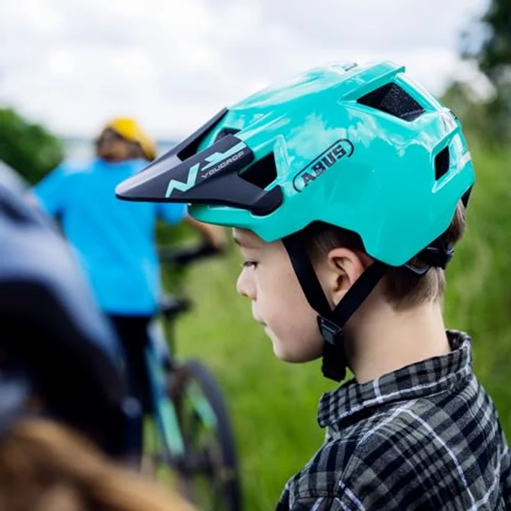 Abus YouDrop, Velohelm für Kinder und Jugendliche, 48 - 55 cm, moderne Belüftung und Break-Away-Schirm – Bild 5