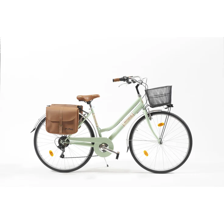 Via Veneto Cityfahrrad 28 Zoll 605 Lady grün, LED Beleuchtung, Kettenschaltung, Alu V-Bremsen