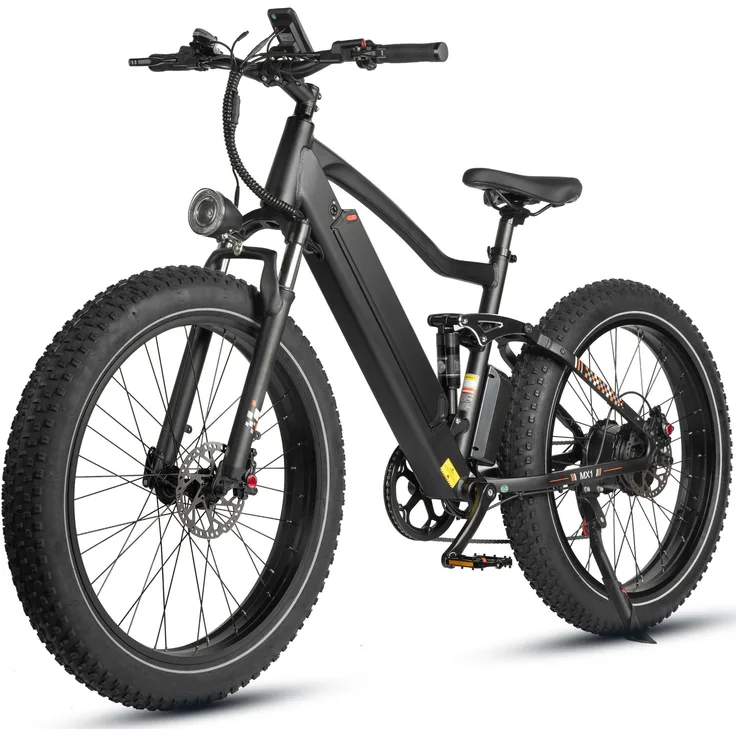 VANKEL MX1 E-Bike Cityrad, 624WH Pedelec mit 48V 13AH Heckmotor, 100 km Reichweite, 7 Gang Shimano, hydraulische Scheibenbremsen, Aluminiumrahmen