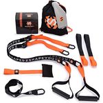 Septagon Sports® Premium Sling Trainer Set V.2023 Suspension Trainer mit Handtuch, Rucksackbeutel und Trainingsbuch - Schlingentrainer für Functional Training mit Türanker + Qualitätszertifikat