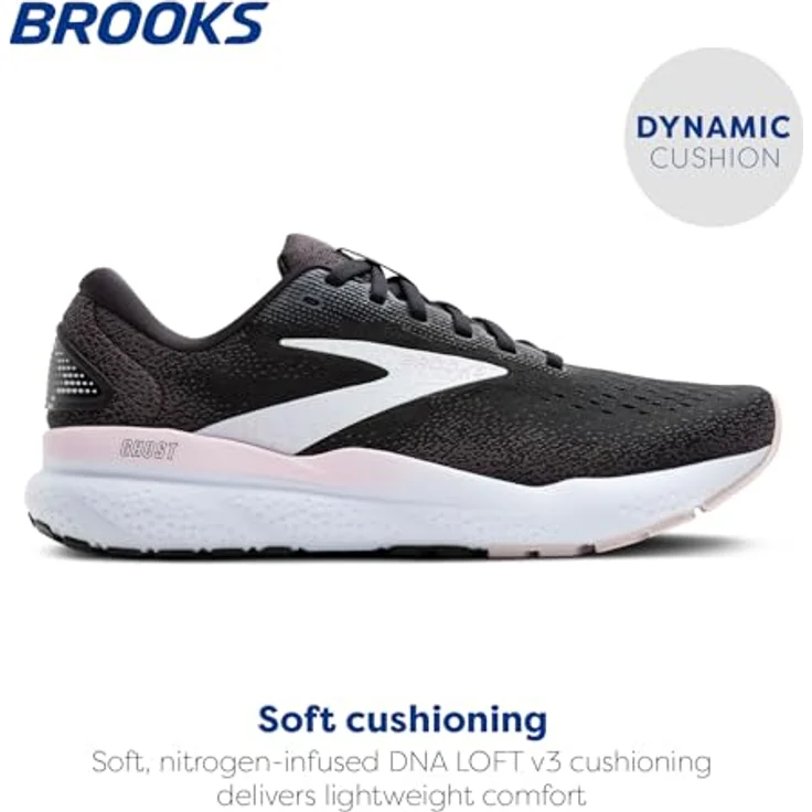 Brooks Ghost 16 Damen Laufschuhe, ausgewogene Dämpfung, atmungsaktives Obermaterial, Farbe: India Ink / Black / Blue, EU 36.5 – Bild 2