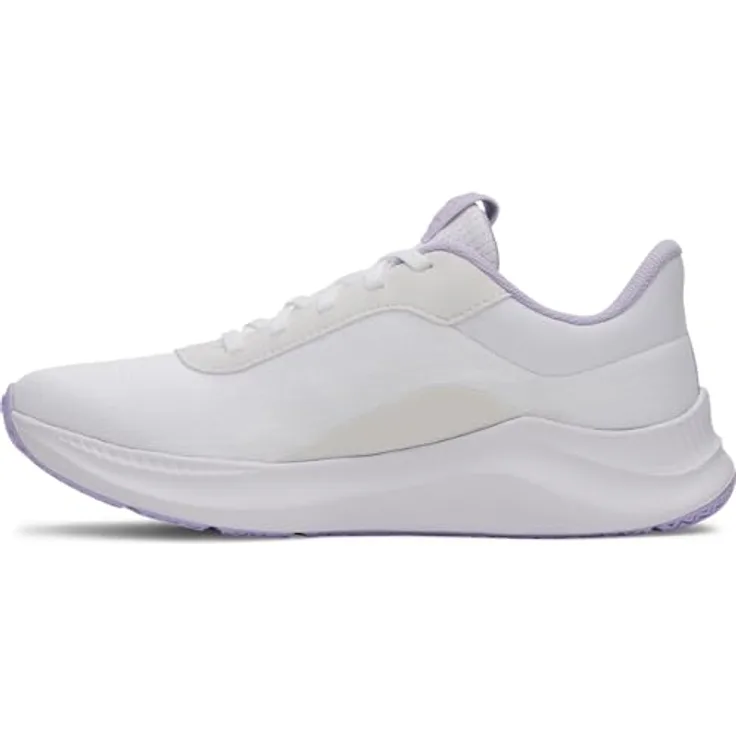 Under Armour Aurora 3, Laufschuhe für Damen mit atmungsaktivem Obermaterial und Charged+ Dämpfung, Weiß/Wildlederdetails