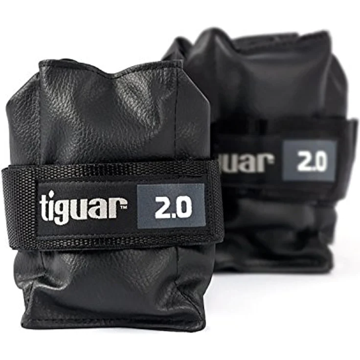 Tiguar Gewichtsmanschetten 2x 2.0 kg, strapazierfähige Zusatzgewichte für Kraftsport, dunkelgrau – Bild 1