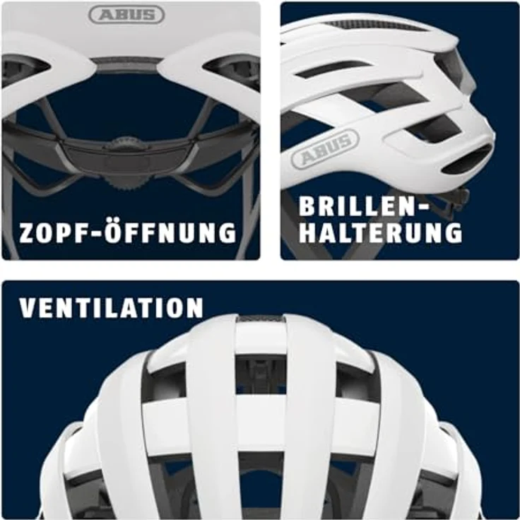 Abus AirBreaker, Velohelm für Kopfumfang 52-58 cm, optimale Belüftung und Aerodynamik – Bild 5