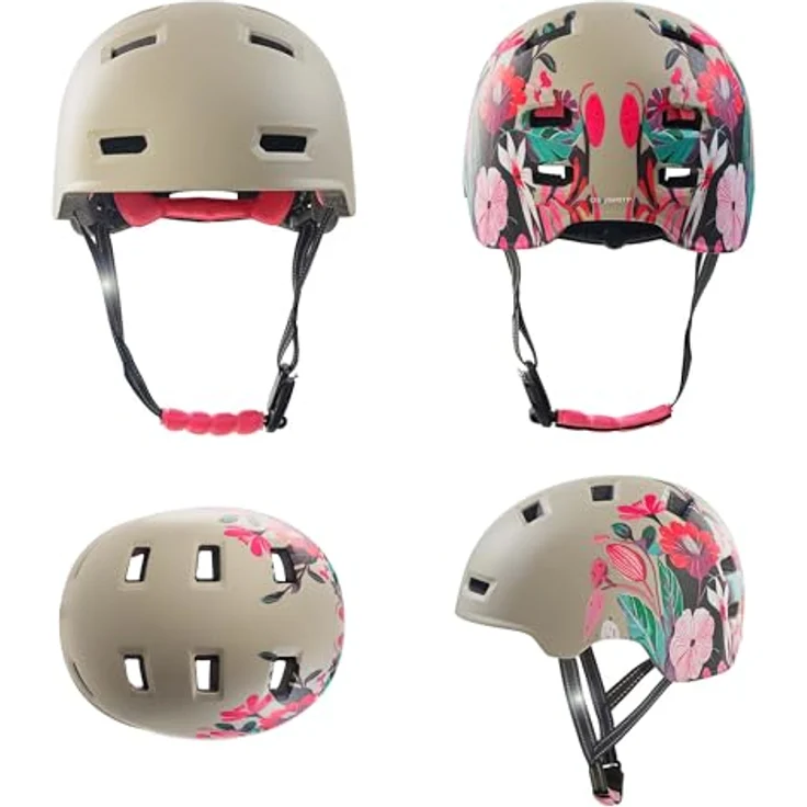Crazy Safety Rampage Flower, Velohelm für Kinder, 54 - 57 cm, mit robustem Schutz und atmungsaktivem Design – Bild 2
