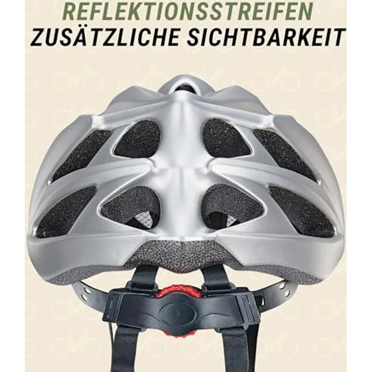 Prophete Kinderfahrradhelm, Inmold Technologie, Reflektionstreifen, 19 Belüftungsöffnungen, schwarz – Bild 4