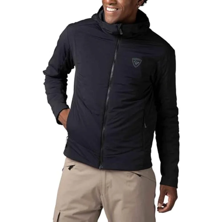 Rossignol Opside Hoodie Jacke, Herrenskijacke mit atmungsaktiver Primaloft® Black-Isolierung, schwarz, Größe L – Bild 1